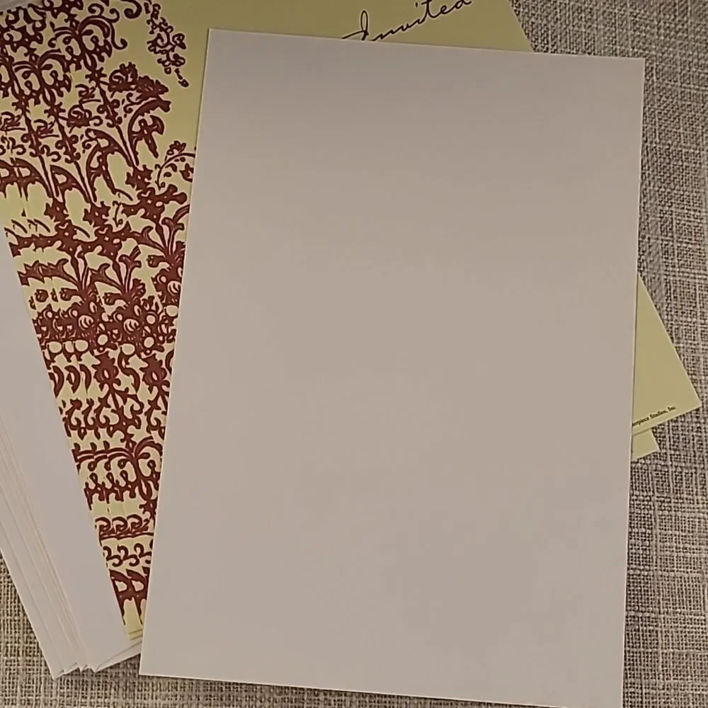 Invitation cards quantity 8 card envelopes party invite mail get together cream